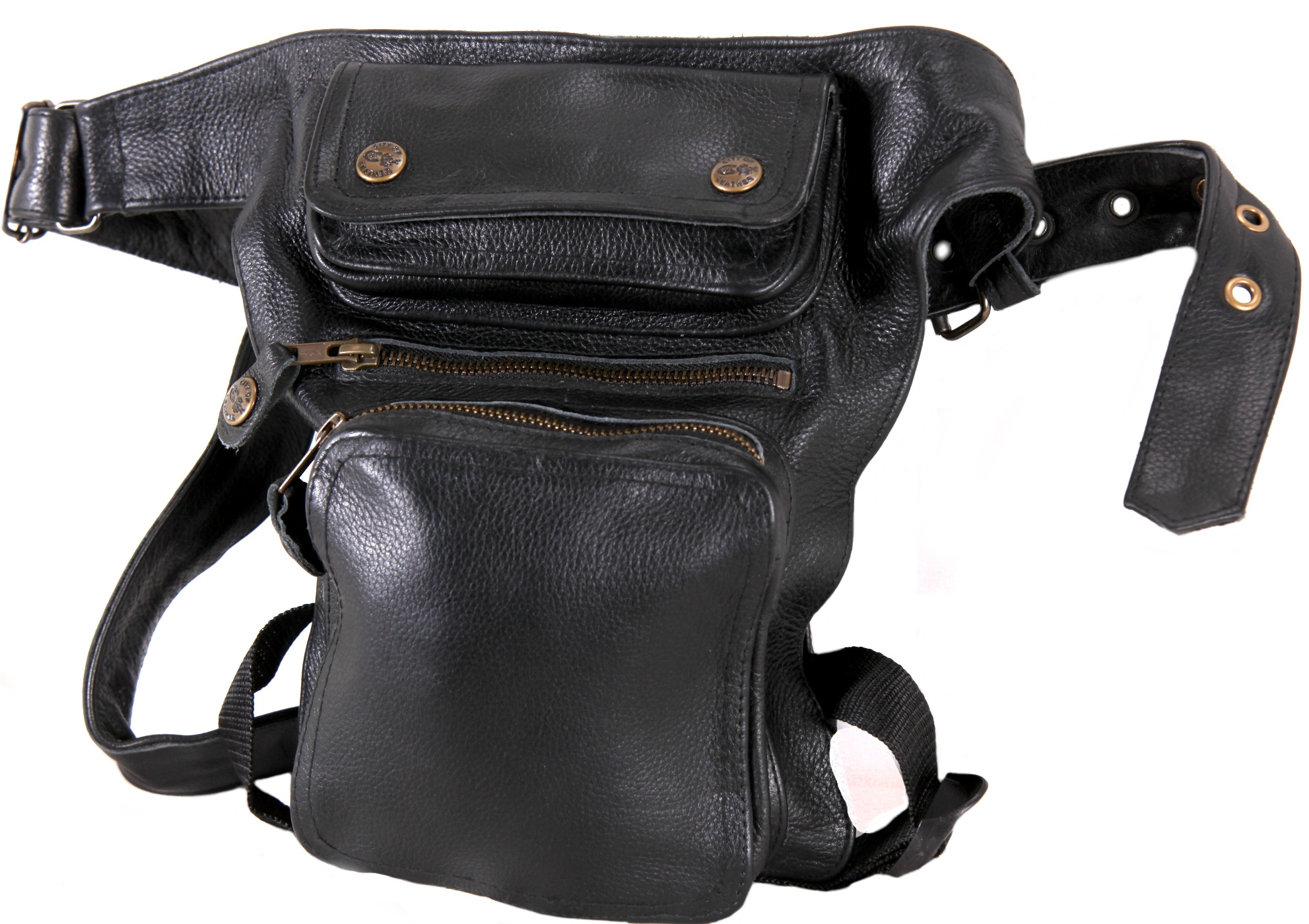 City Of Leather Leather Biker Leg Hip Bag Plain Ebay